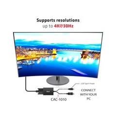 Club 3D CAC-1010 DisplayPort 1.2a til DVI adapterkabel Sort